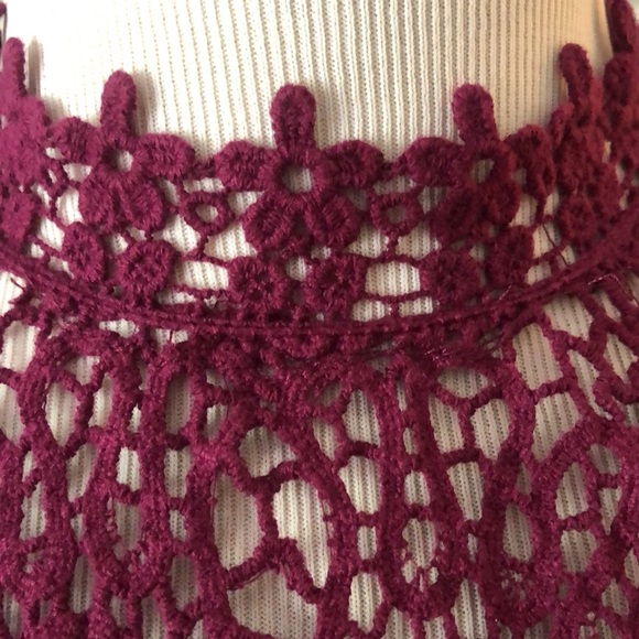 Entro Purple Lace Crest and Trim High Neck BabyDoll Dress size Small - Picture 12 of 13